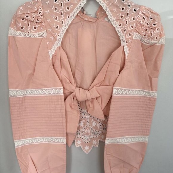 LOVESHACKFANCY Hito Handkerchief Top In Bubble Bath Pink - Picture 8 of 8